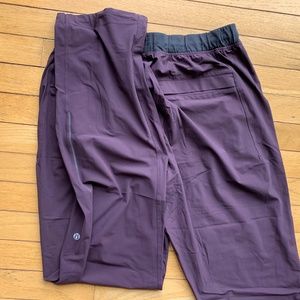 NWOT Lululemon Oxblood/Black Track Pants